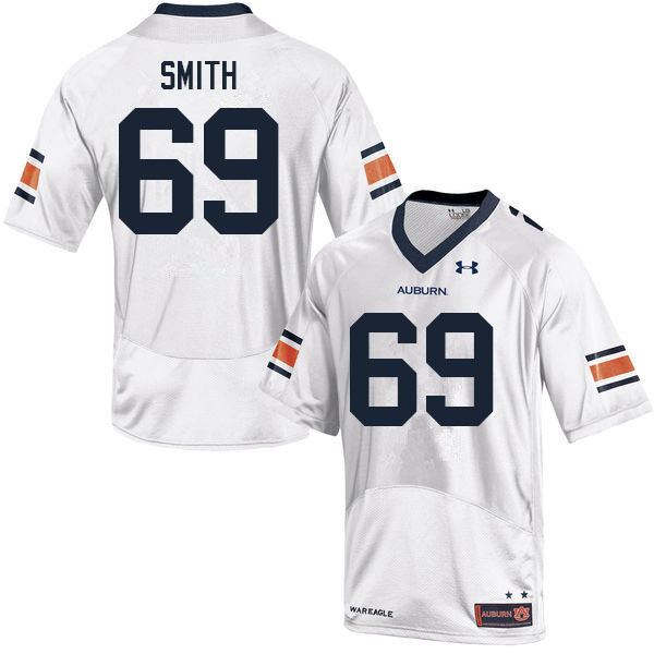 Auburn Tigers Men's Colby Smith #69 White Under Armour Stitched College 2021 NCAA Authentic Football Jersey JYV8574XF